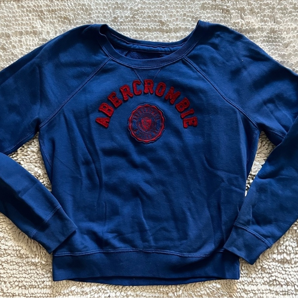 Abercrombie & Fitch Navy Sweatshirt with Subtle Logo
